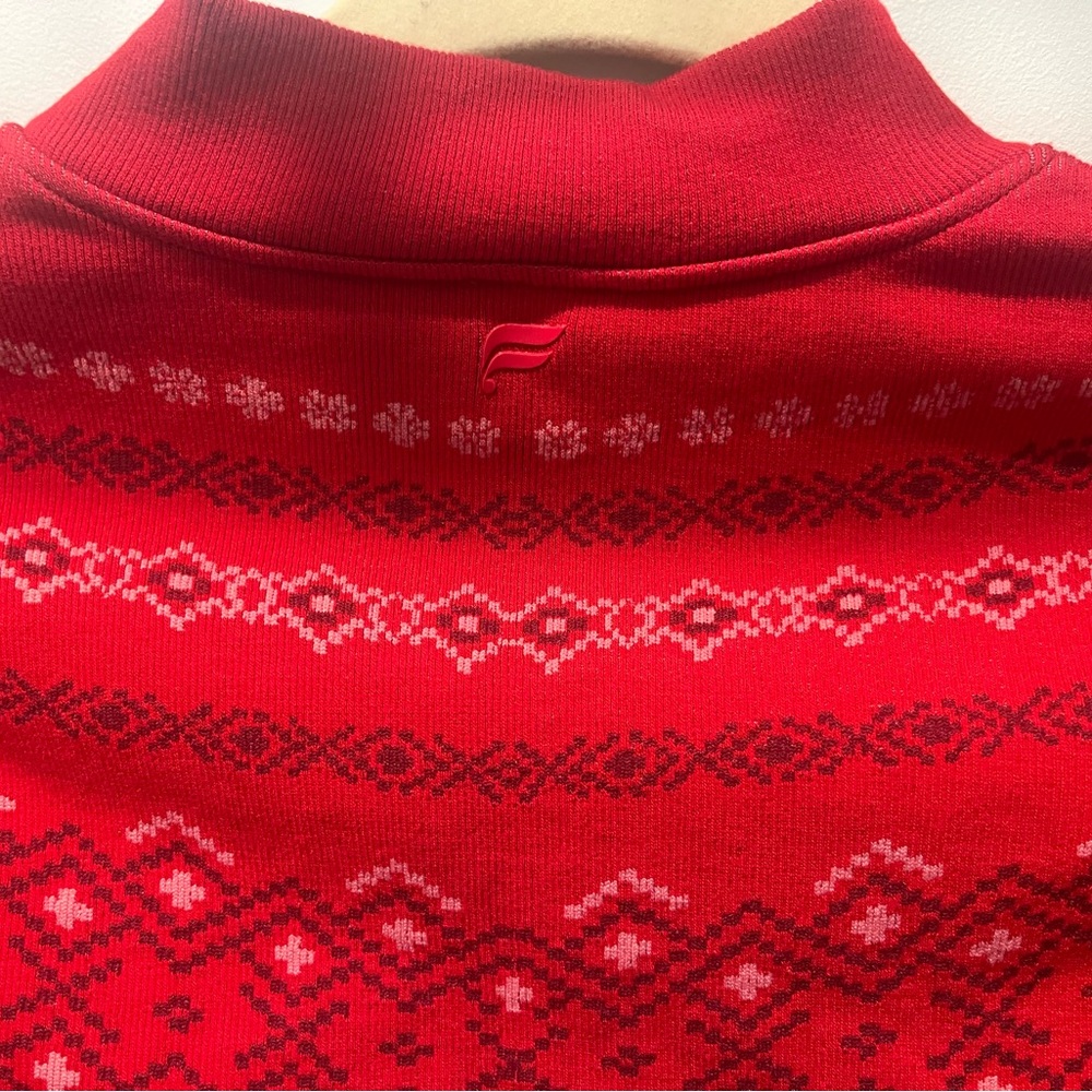 Fabletics Red Patterned Long Sleeve Top - Picture 4 of 4